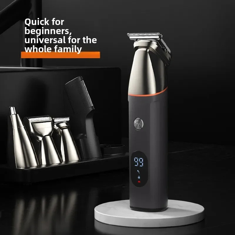 Mens 5-in-1 Shaving Electric Nose Hair Clipper Body Wash Hair Set 250407