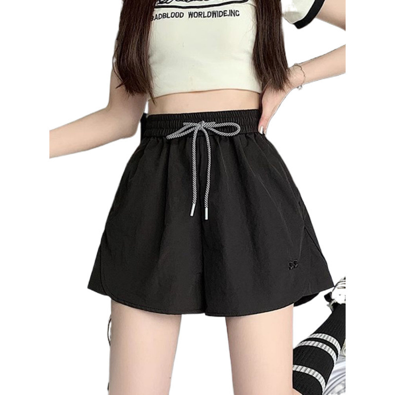 2025S Women s Designer Shorts Ice Silk Quick Drying Wide Leg Hot Pants Summer Plus Size Casual Fitness Yoga Hot Sports Pants Beach Pants