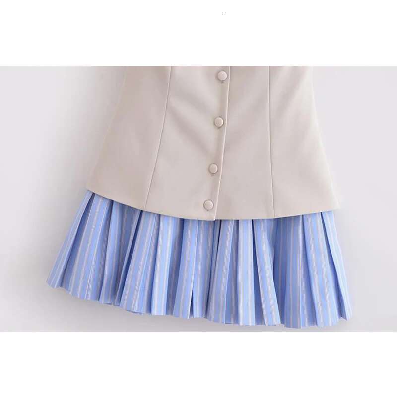 TRAF 2025 New Dresses Summer Chic Patchwork Sg Tube Top Slim Mini Elegant Holiday Women's Street Fashion Dress