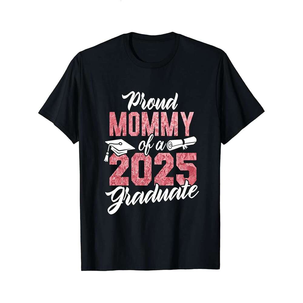Designer T shirt Proud Mommy Of 2025 First Grade Graduate - 220g Tshits