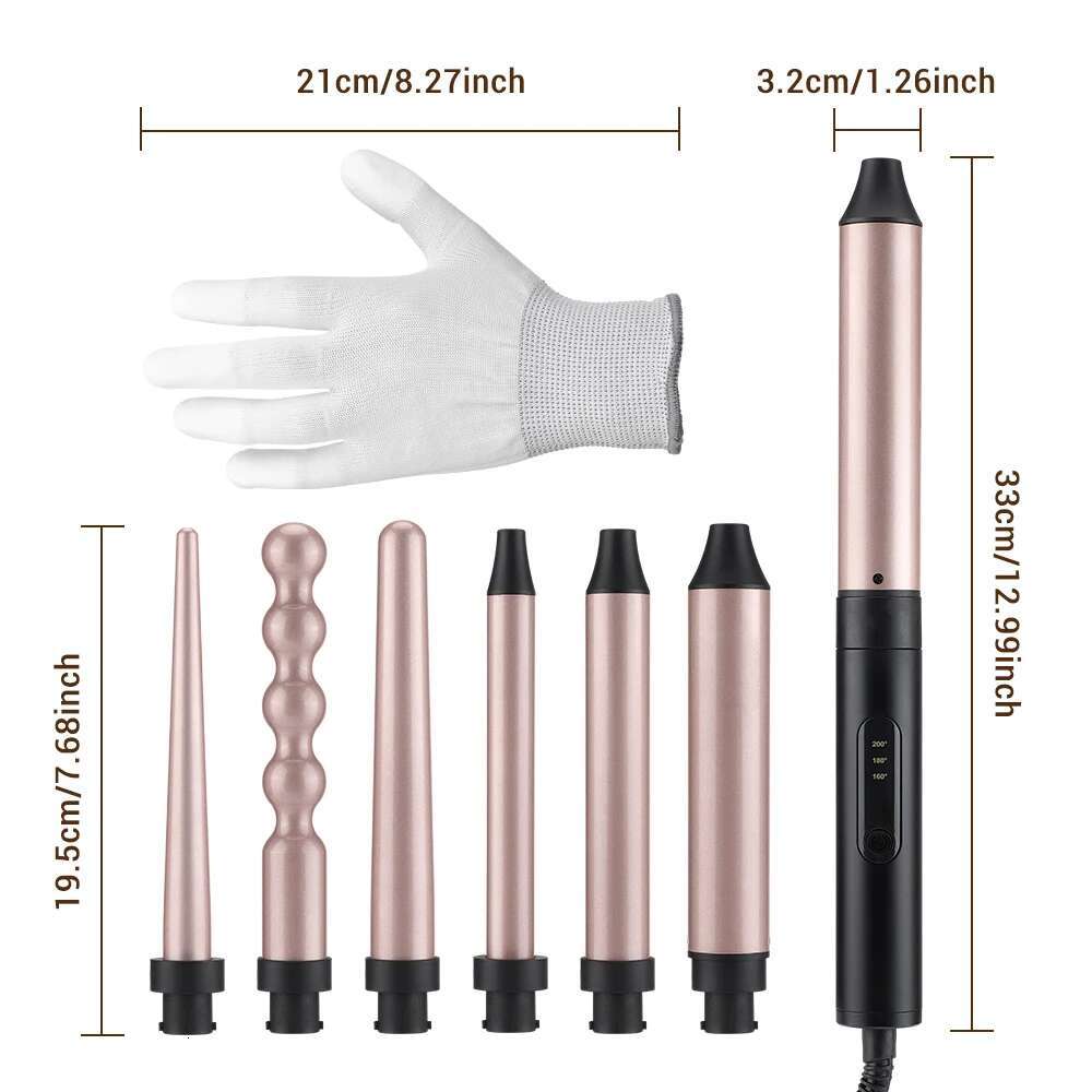 6 In 1 Professional Curg Iron Set Household Roller Curls Wet Dry Dual Use Electric Curler Hair Styg Tool
