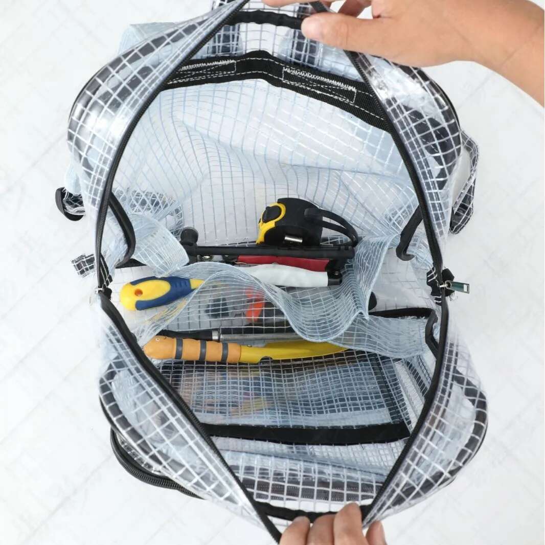 Transparent Dust-Free Clean Backpack, Waterproof Crossbody Bag, Anti-Static PVC Mesh Backpack