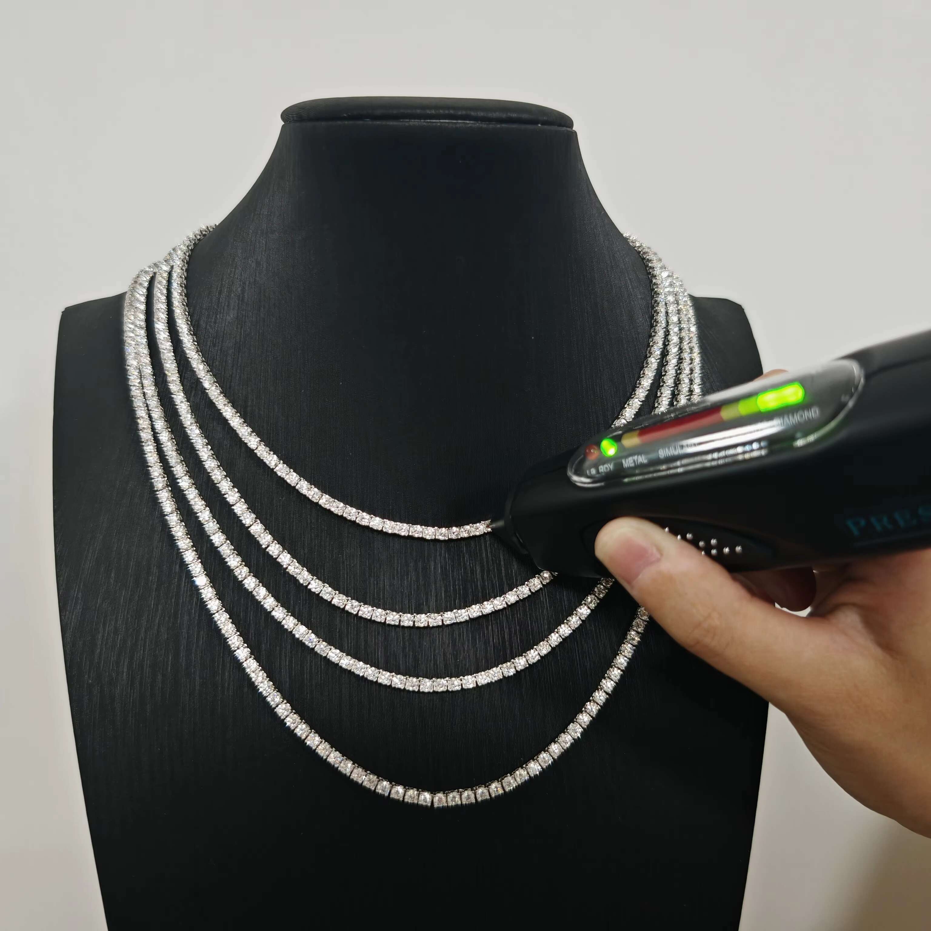 Factory Price Hip Hop 925 Sterling Silver 2mm 3mm 4mm 5mm 6.5mm VVS Moissanite Diamond Necklace Moissanite Tennis Chain with GRA