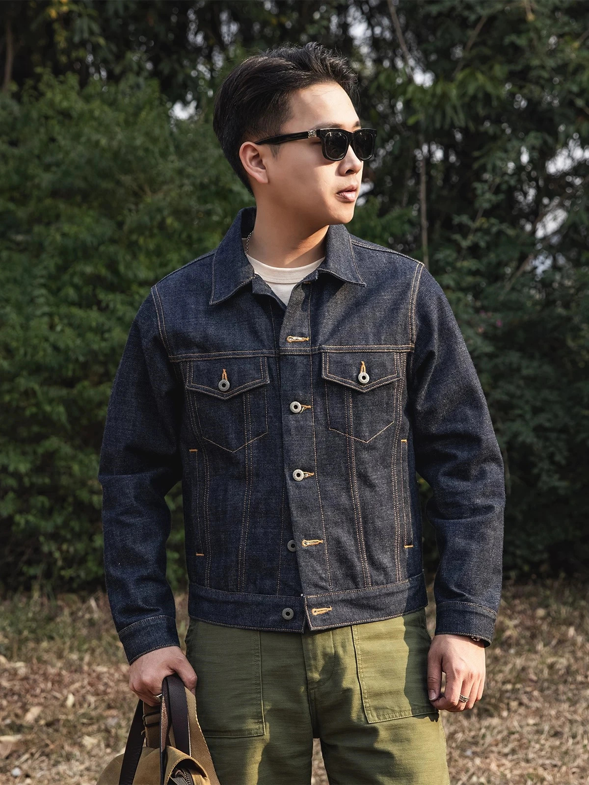 Red tornado 16oz semi pendant denim truck jacket mens daily LS01001 250409