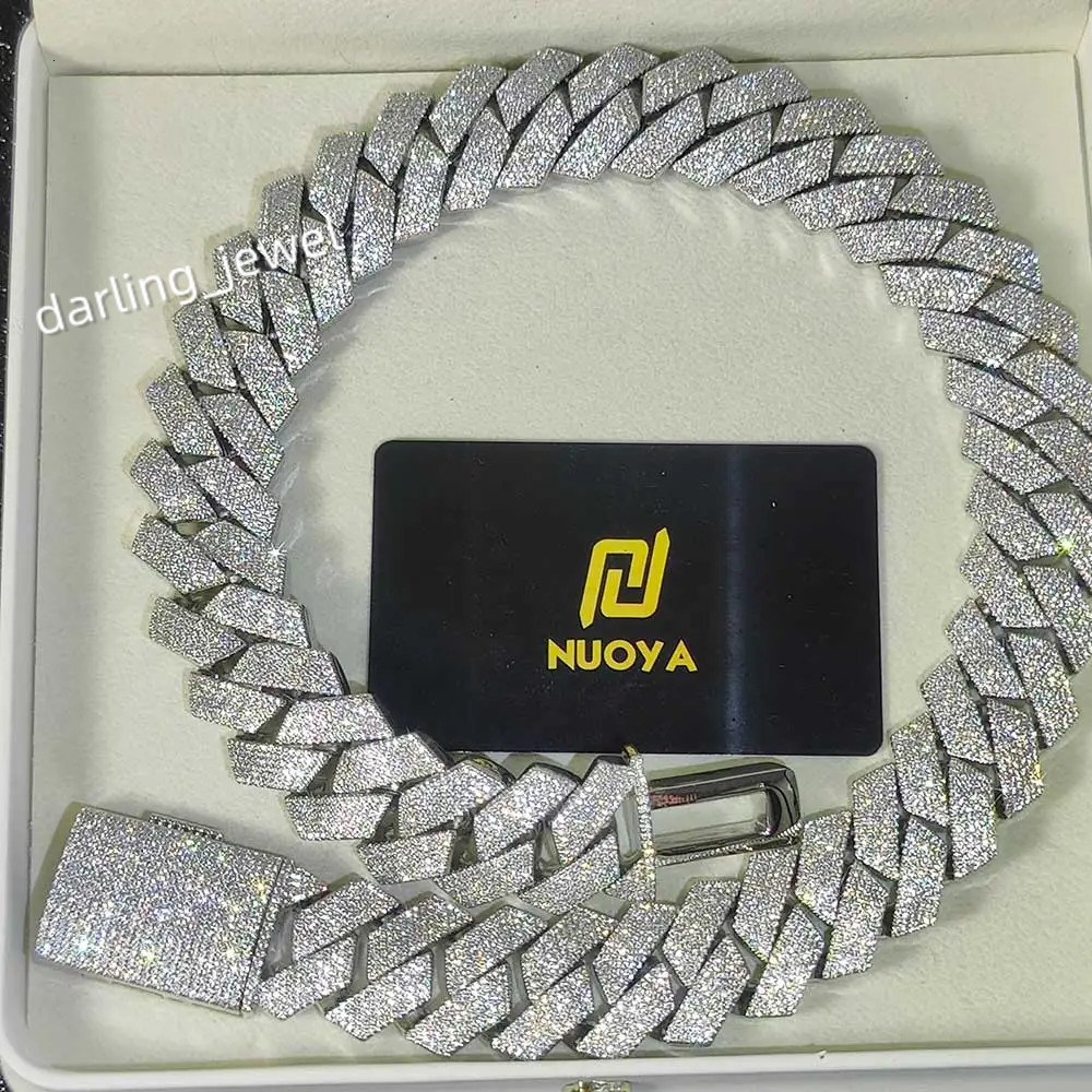 Hip Hop Jewelry High Quality Diamond Necklace 25mm 6 Rows CZ Cuban Link Chain Bling Big Heavy Iced Out Chain Necklace For Men