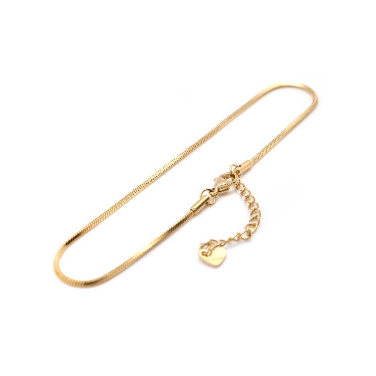 1PC 23.3cm Stainless Steel Anklet For Women Foot Bracelets Jewelry Gold Color Snake Chain Anklet 2021 Trend Birthday Gift Z250408