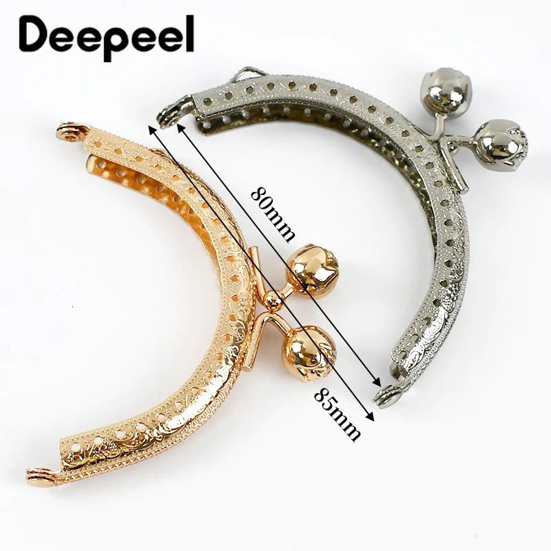 2510pcs Deepeel 85cm Metal Wallet Frame Handle Kiss Buckle DIY Handbag Hand Knitted Sewing Bracket Bag Accessories 250408