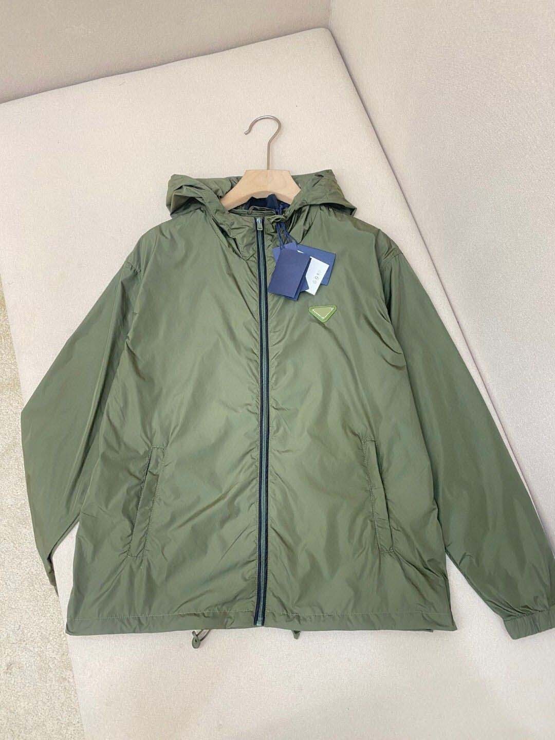 25 New European Products Recycled Nylon Hooded Men's Jacket Correct Version P Home High Standard Triangle Coat