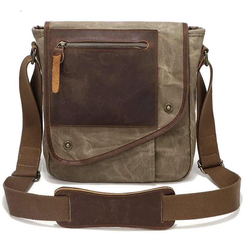 Men Anti Theft Travel Bags Vintage Style Leather Sg For Women Waxed Canvas Waterproof Crossbody Shoulder Bag