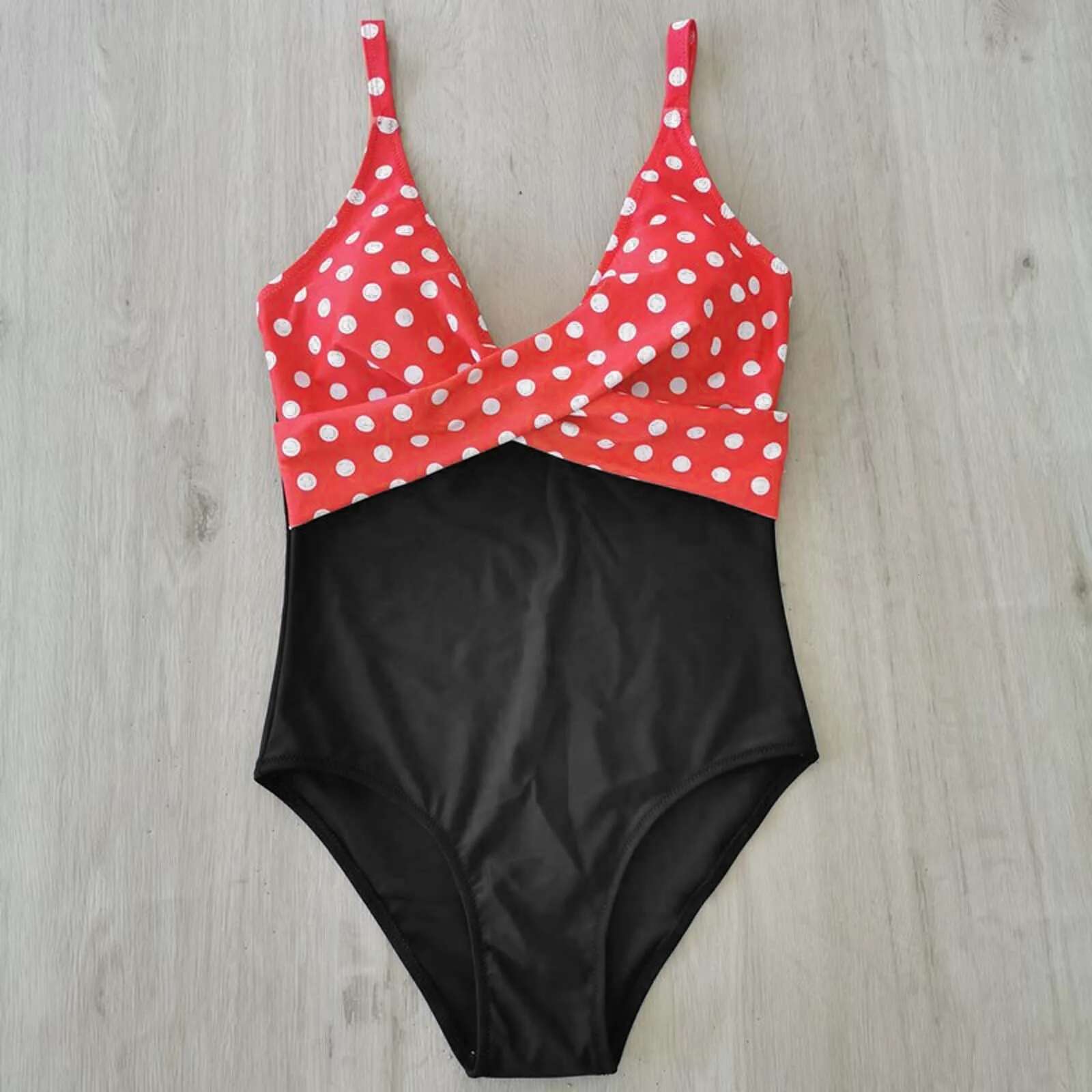 Dongdumaoyi Red High Waisted Bikini Women S Sexy Slimming Color Matching Swimsuit Butt Lifting Backless V Neck Jumpsuits