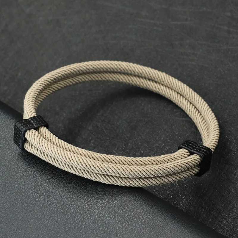 Noter New Fashion Rope Bracelet Unisex 4mm Nylon Thread Adjustable Braclet Couple Braslet Outdoor Navigation Leisure AccoriesC250408