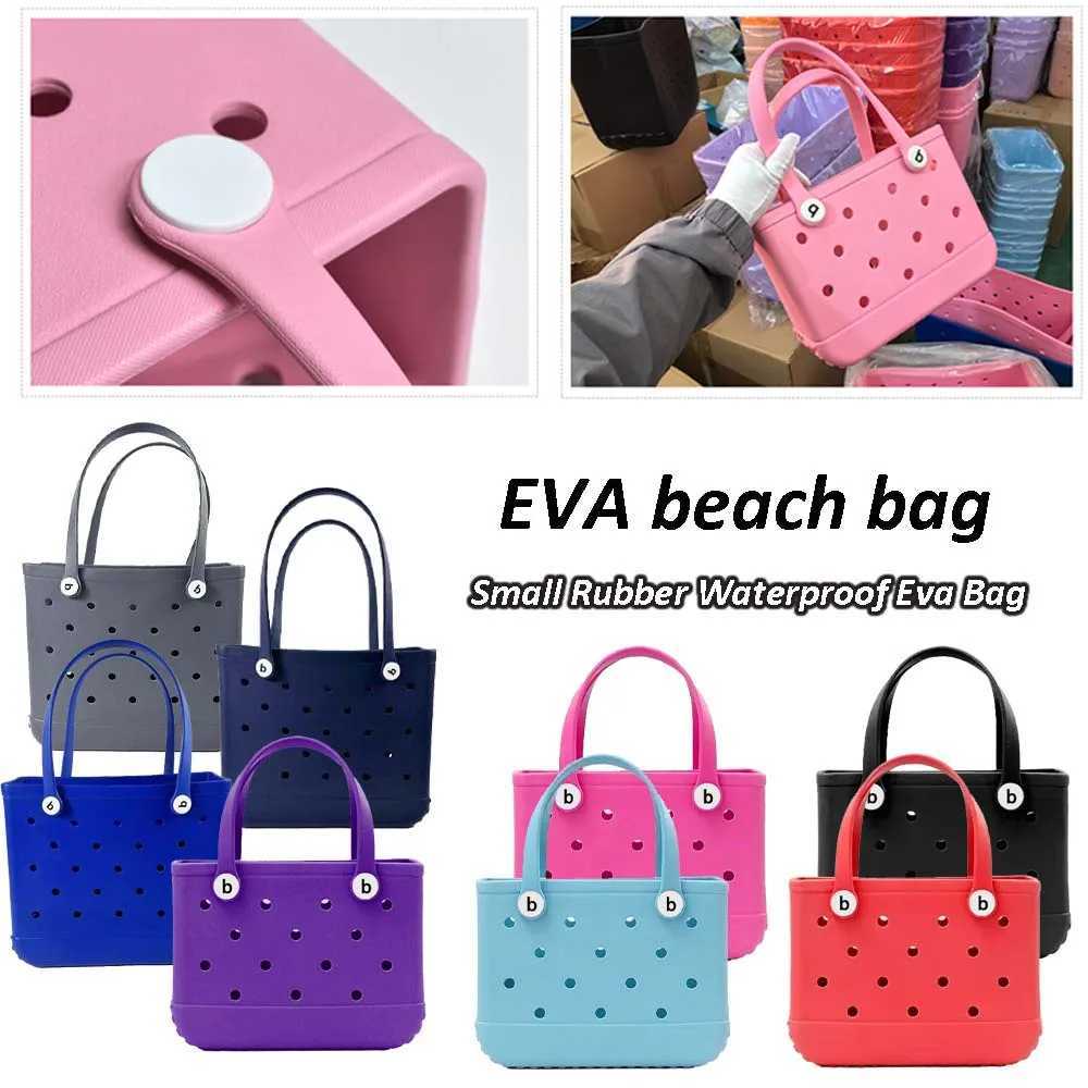 Small Bogg Bag Mini Childs Beach Rubber Tote Bags Waterproof Sandproof Summer Storage Basket Women Shopping Bag Kid Beach Bag XLC250409