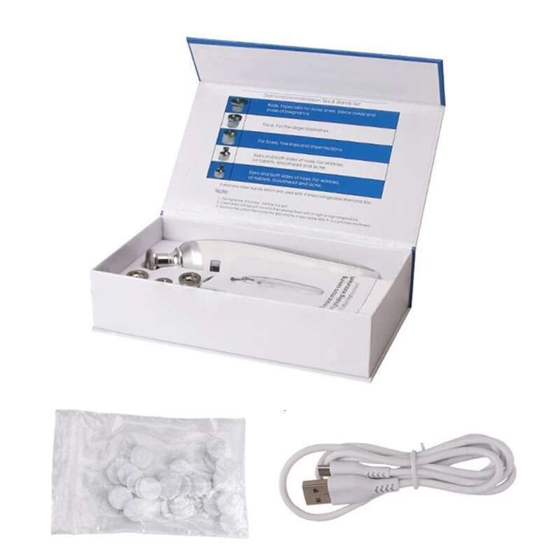 Handheld Microdermabrasion Blackhead Removal Facial Skin Care Beauty Device Dia Dermabrasion hine Tips