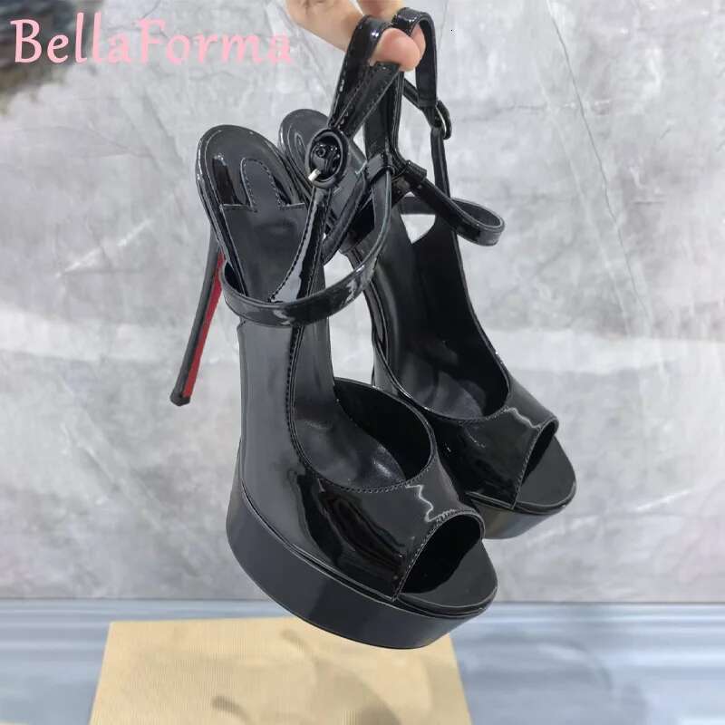 Women's Platform Fish Mouth Sandals Classic Simple Sexy Mature Design Catwalk Banquet Dress Cross Strap Open Toe High Heels