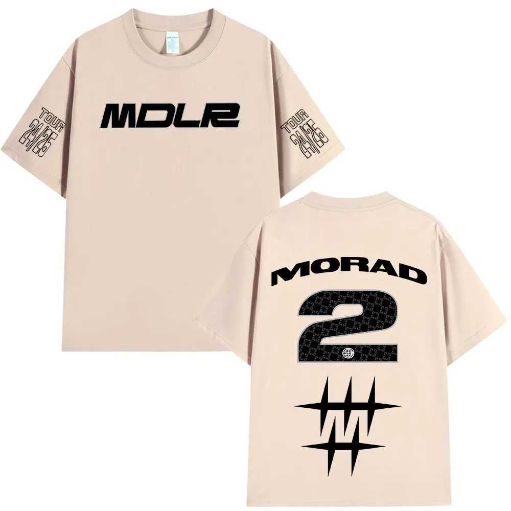 Rap singer Morad MDLR T-shirt mens retro fashion T-shirt cotton casual ultra-fine short sleeved T-shirtXJ250409