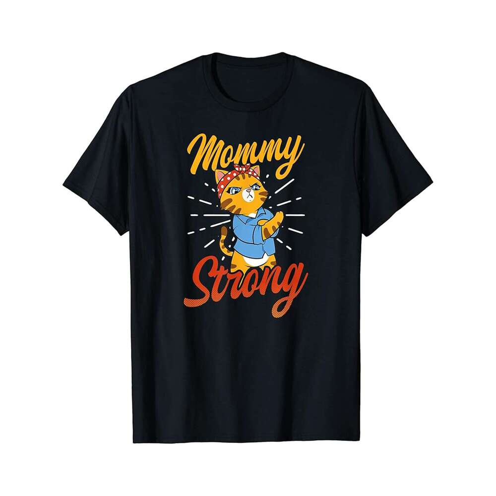 Designer T shirt Mommy Strong Design Mothers Day - 220g Tshits