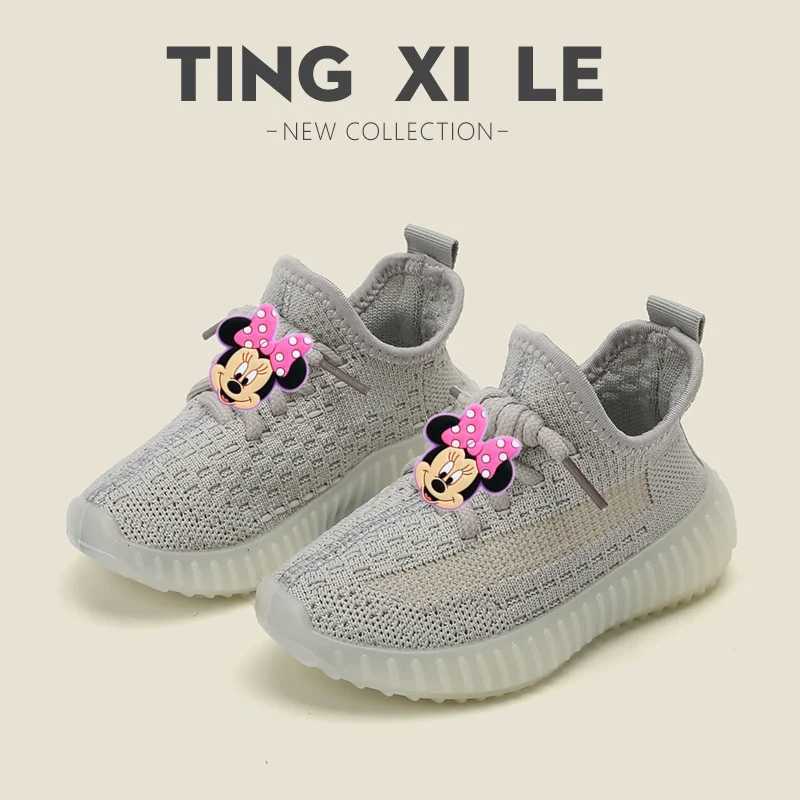 Children Spring and Autumn Lighting Socks Casual Shoes Boys and Girls Flight Weaving Sports Shoes Baby Running Shoes X250409