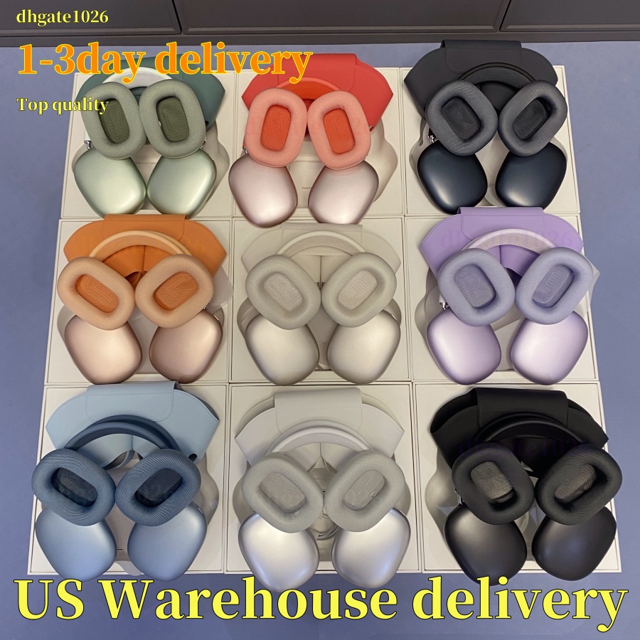 USA Stock TWS for AirPods Max 2 3 bluetooth headphones airpod max pro 3 Wireless headset USB C earphones Active Noise Canceling Starlight Purple Midnight Earbuds case