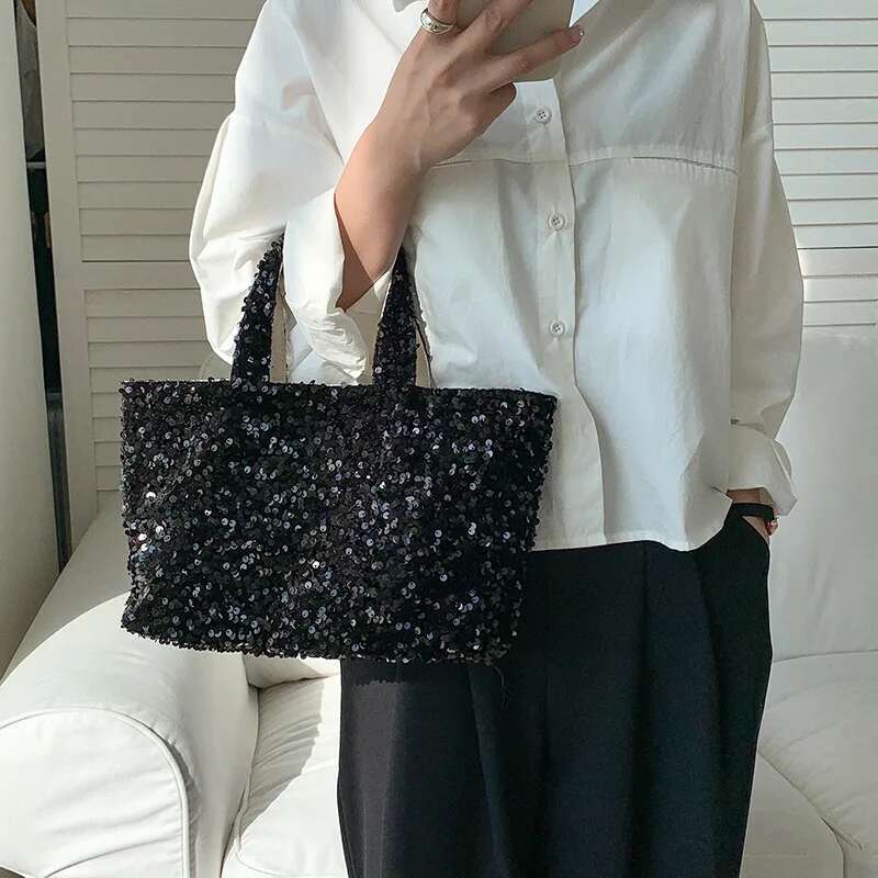 Design Shine Stylish Sequins Handbag Elegant Girls Wedding Dancing Party Bg Clutch Shopper Shopping Bag