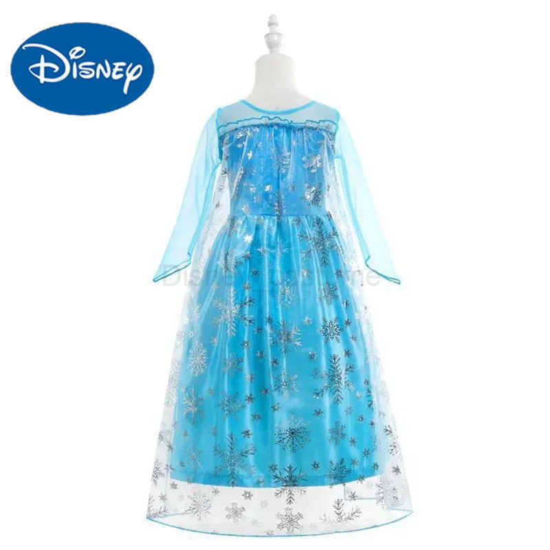 Disney girls cosplay snow queen Elsa costume childrens carnival party ball dress robe play childrens clothing frozen princess dress X2504081