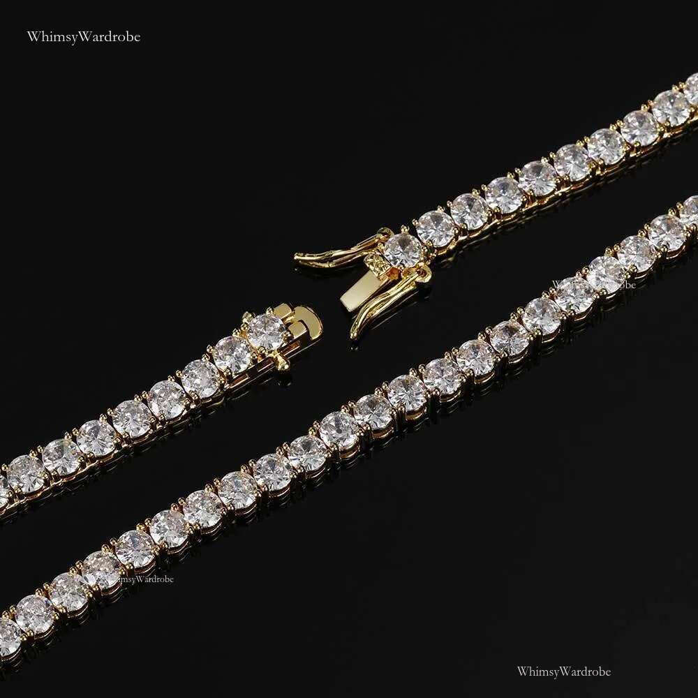 Men's & Women's Moissanite Tennis Chain in Sterg Sier - Ideal Gift4mm