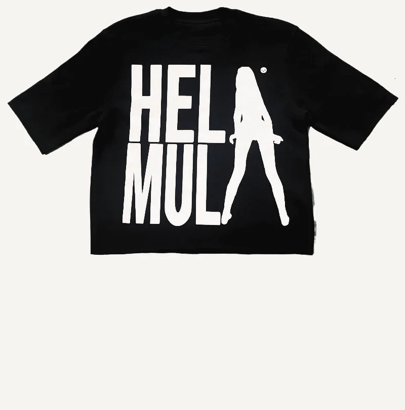 Mens streetwear trend oversized Tshirt with European and American cartoon print Y2K style loose fit suitable for short sleeved 250409