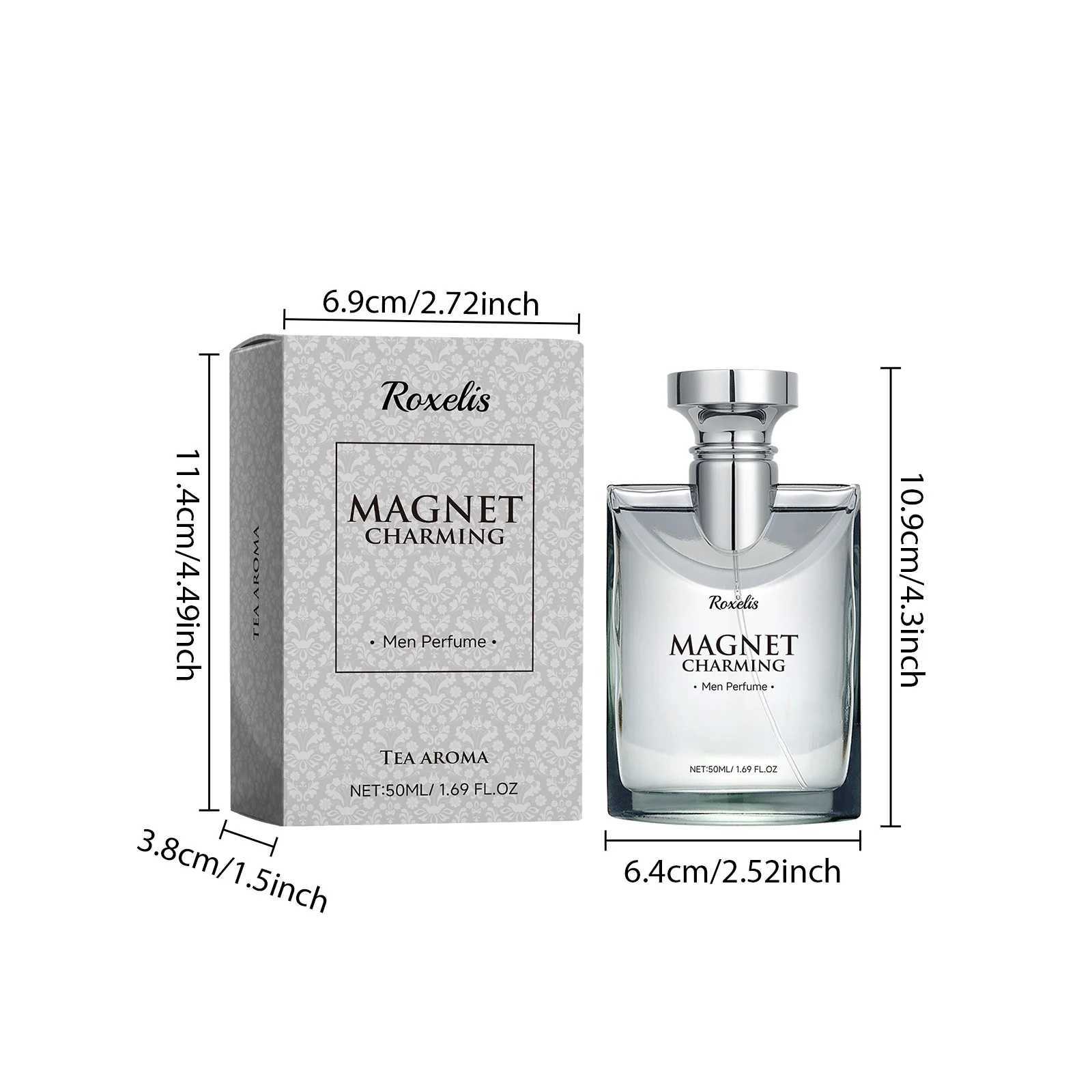 Roxelis 50ml magnetic charm mens perfume spray tea perfume bergamot fragrance natural fresh flirting pheromone gentleman perfumeXJ250409