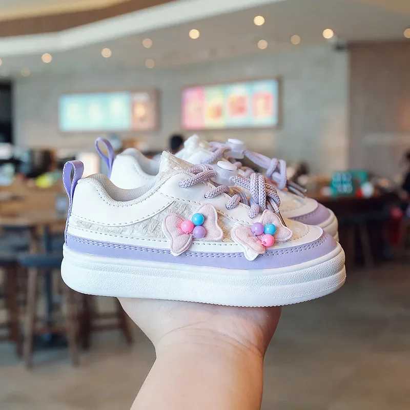 Sneakers Kids Girls Board Shoes Spring New Sweet Lovely Children Shoes Bow Kids Casual Shoes Zapatillas X250409