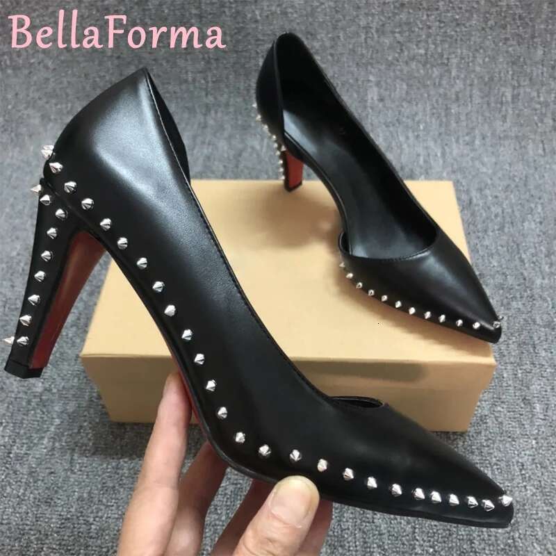 Women's 3D Sequined Wer High Heels Leopard Print Rivet Thick Heel Leather Shoes Simple Personality Banquet Wedding Sandals