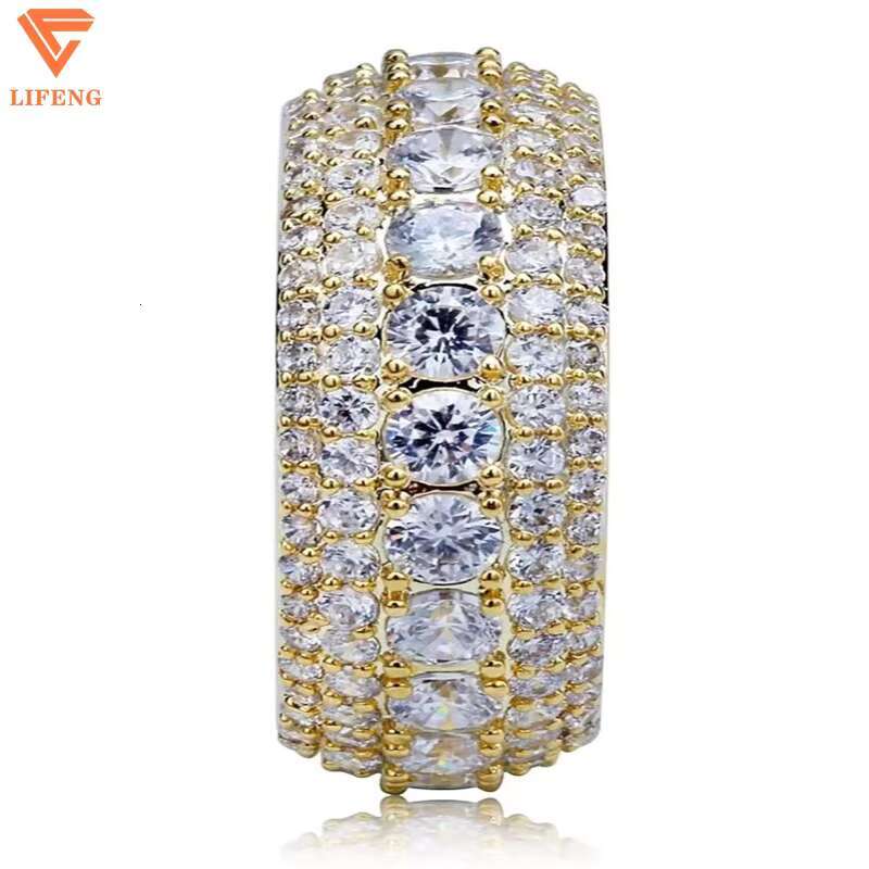 Custom Luxury Fashion Jewelry Rings D VVS Diamond Ring Bling Iced Out Initial Letter Championship Class Moissanite Ring for Men