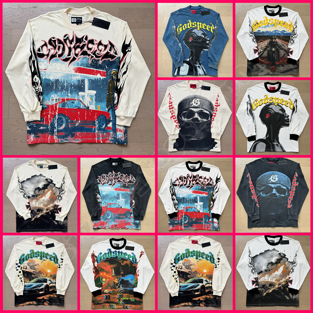 Godspeed Hoodie godspeed shirt mens hoodiet clothe graphic hooide hipster fabric cotton Street colorful Letter foil all print Vintage washed black tee ture size