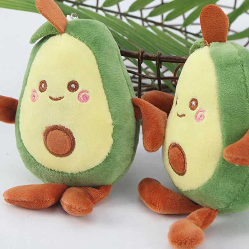 Cute cartoon fruit avocado stuffed doll plush toy keychain pendant backpack keychain decorative accessories giftXJ250409
