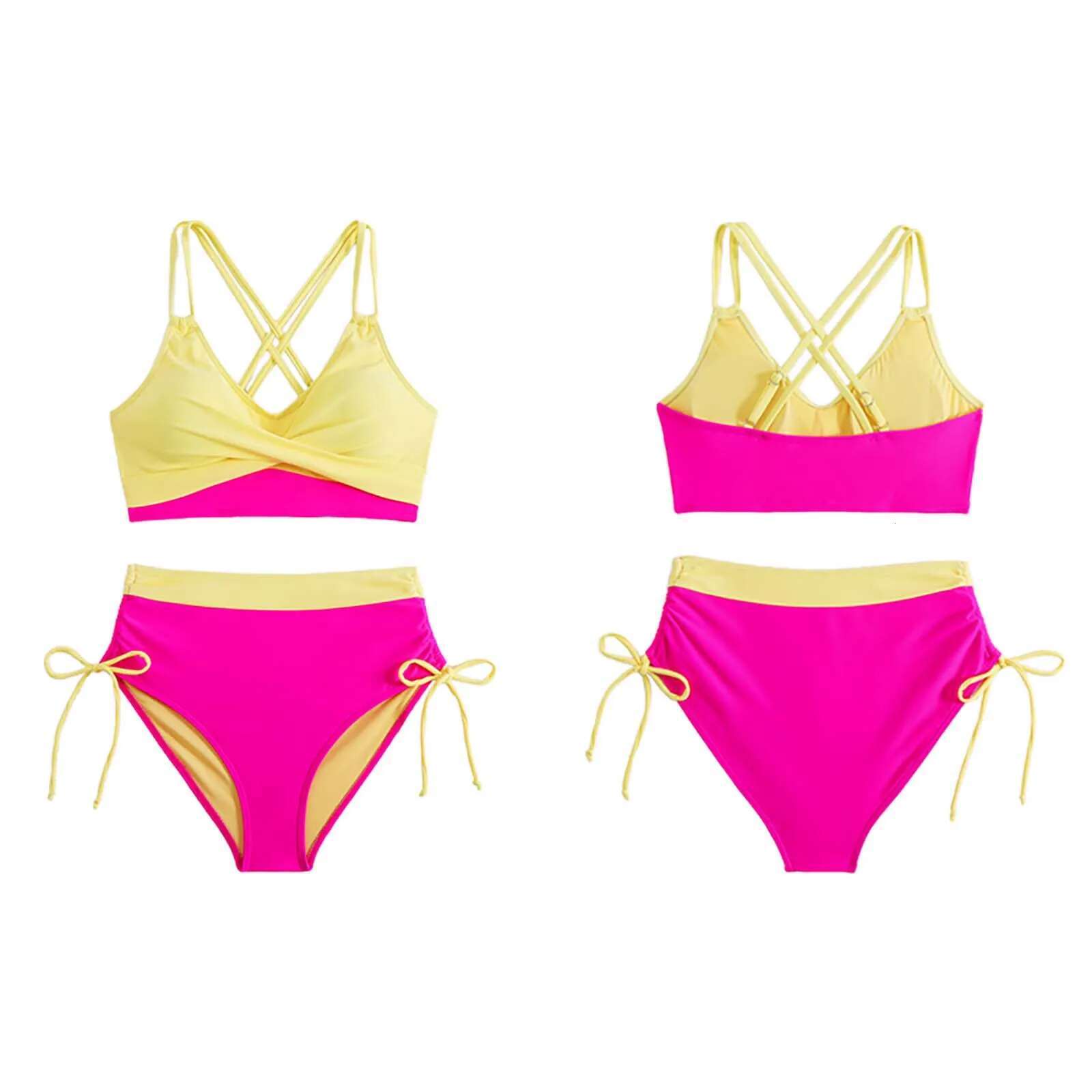 Dongdumaoyi Retro Ruched High Waist Print Bikini Set For Women Waisted Bikinis Swimwear Sexy Vintage Push Up Two Piece Swimsuits
