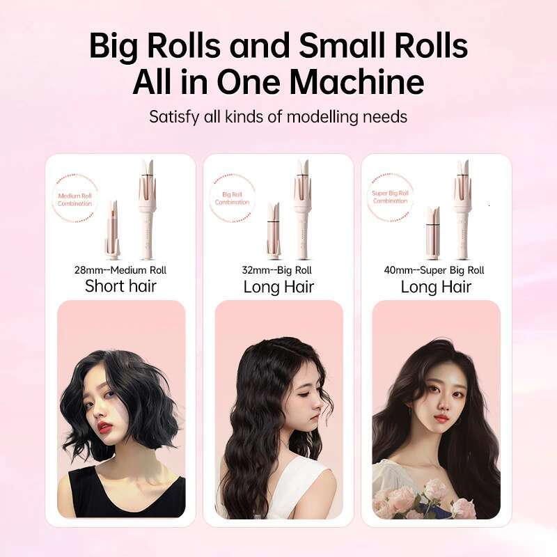 32Mm Automatic Curler Auto Rotating Ceramic Roller 40Mm Big Waver Professional Iron Curg Wand Hair Waver