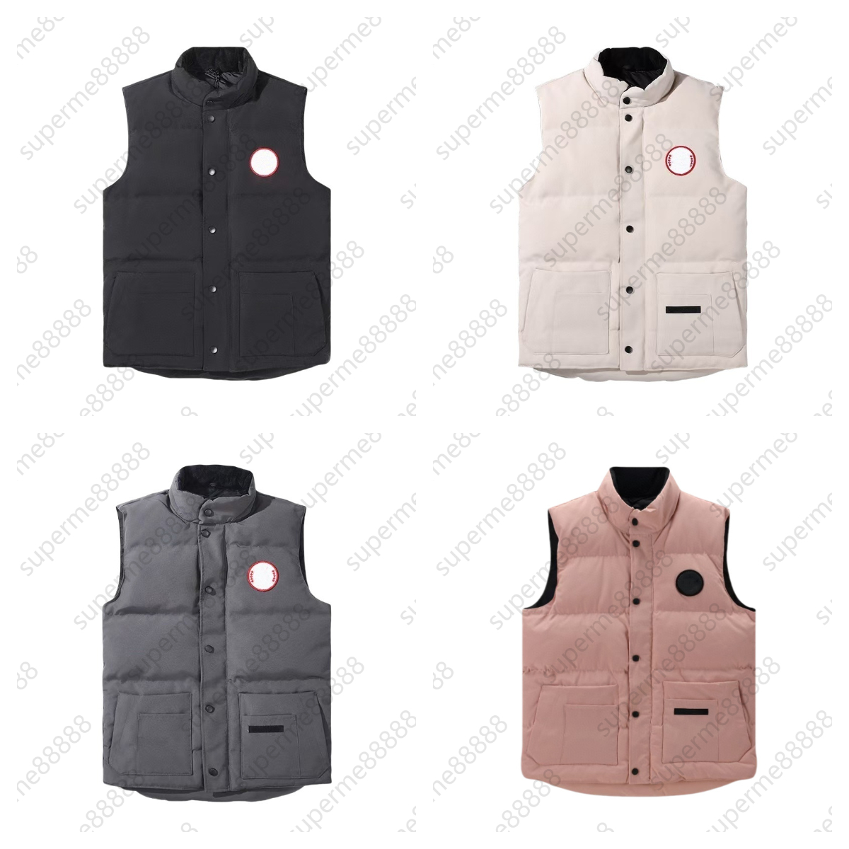 Puffer Vest Designer Vest Body Warmer Gilet Jacket Men Designer Stand Collar Zipper Embroidery White Duck Down Winter Femme Veste winter puffer jacket Winter Coat