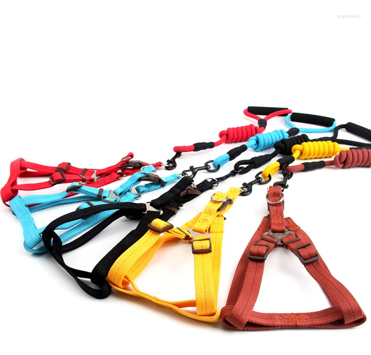 Update Pet Leash Collar Supplies Nylon Dog Rope And High Quality Chest Back Set