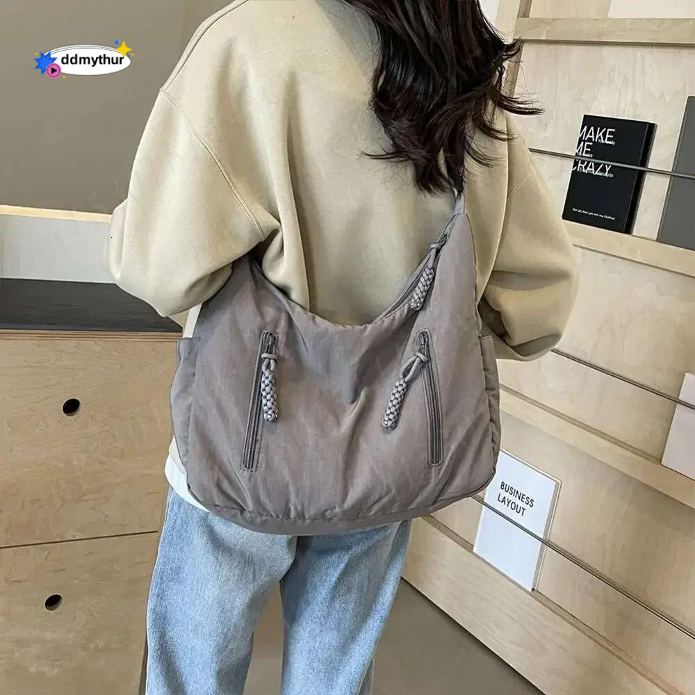 Women Crescent Crossbody Nylon Multi-Pocket Lightweight Shoulder Large Capacity Half Moon Sg Female Shopping Bag ddmythur