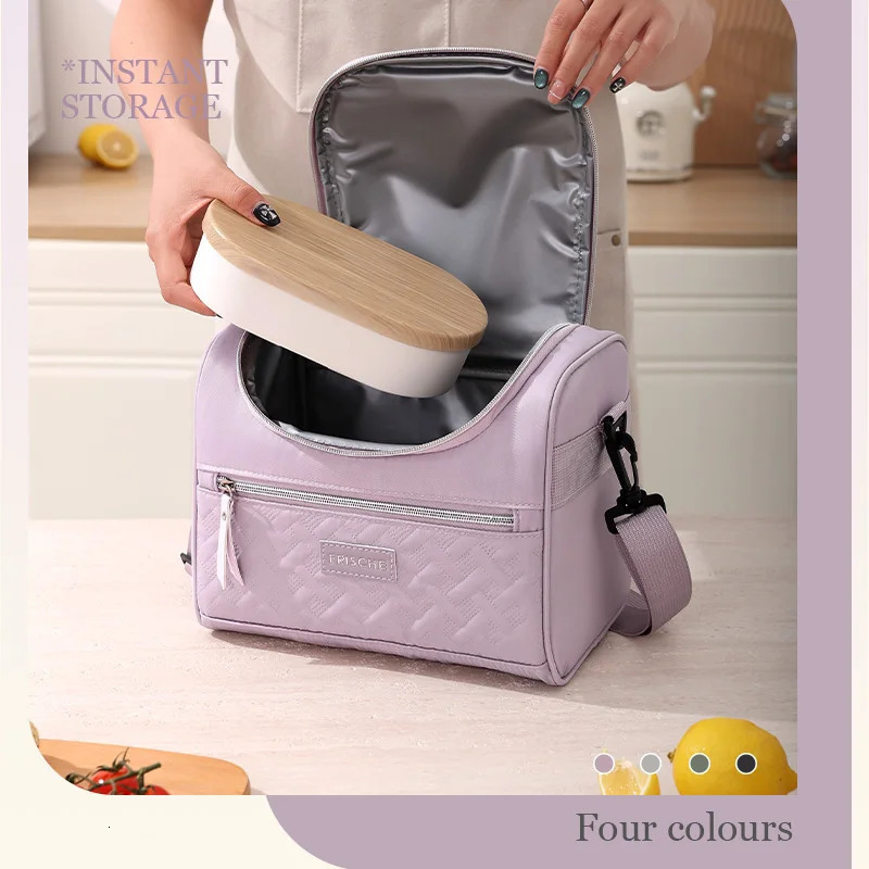 Lunch Insulated Bag Cooler Bag Refrigerator Lunch Bag Long-lasting Cold Storage Insulated Bag Convenient Foldable Outdoor Bag 250407