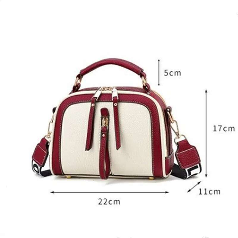 Women's 2025 New Fashion Women's Bags Hit Color Hand-Held Europeand The United States All-Match Shoulder Messenger Bag