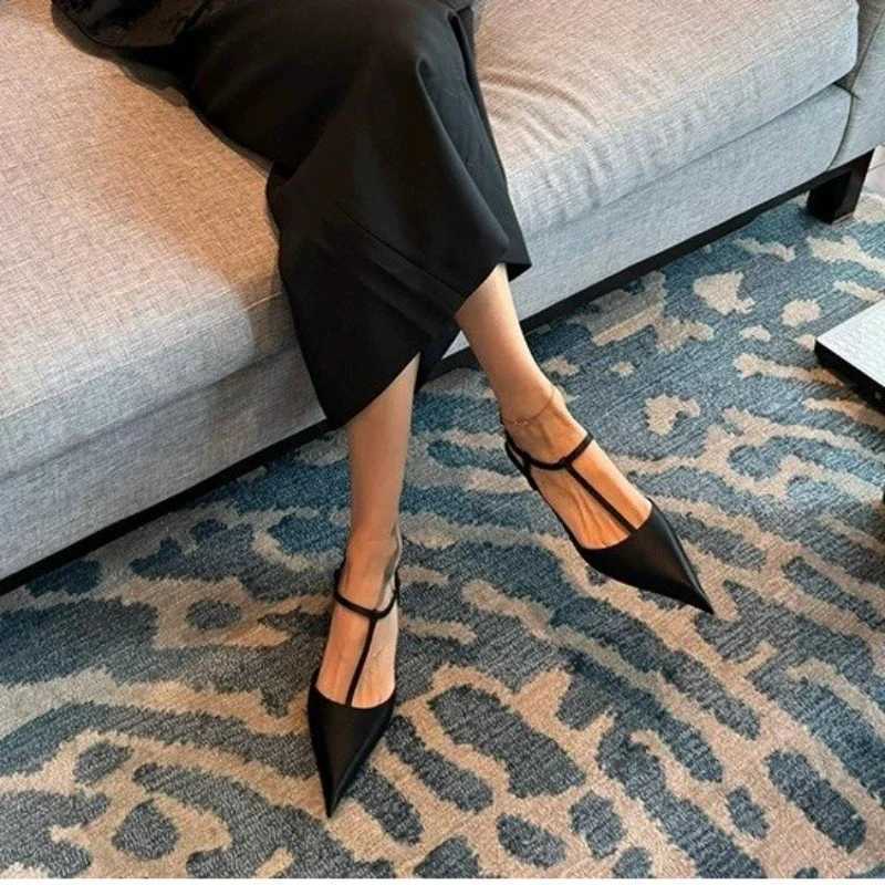 New Arrival 2025 New Weight Loss T-shaped Pump Womens Sexy Thick Toe Middle Toe Single Shoes Summer Shallow Party Dress Shoes T250409