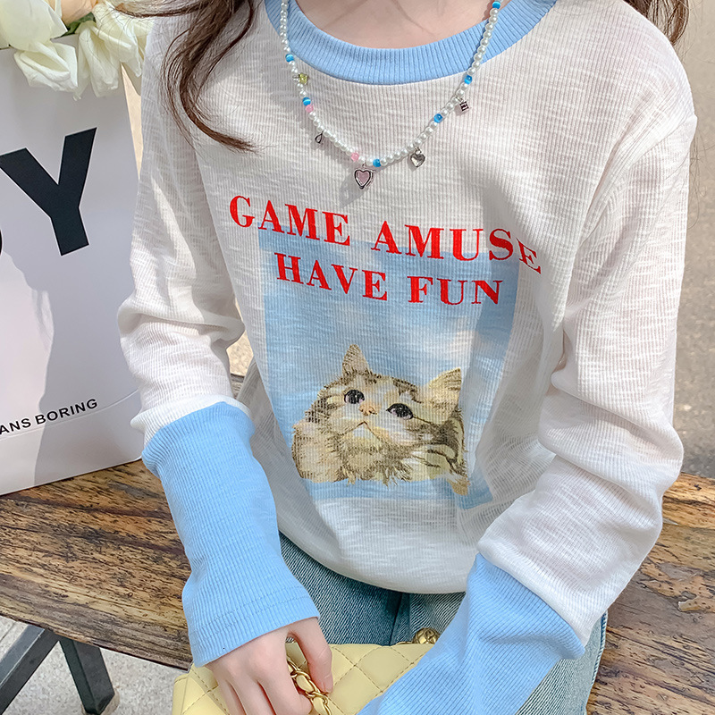 Ddmyshoesvip Girl S T Shirt And Autumn Edition New Fashionable Children S Wear Long Sleeve Bottom Shirt Little Girl Spring Top Trendy