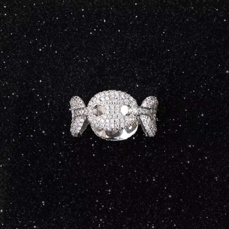 New Design 925 Sterling Silver Iced Out D/VVS Moissanite Diamond Cuban Diamond Ring for Hiphop Life
