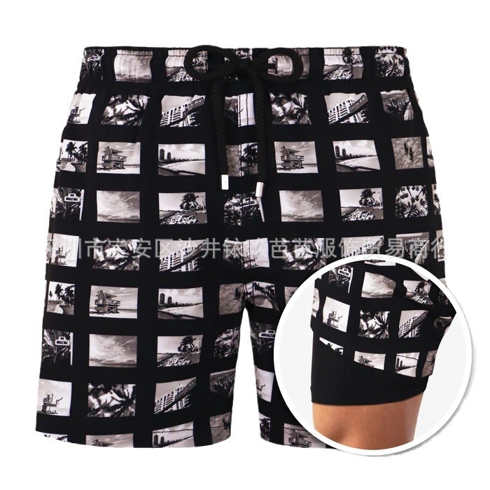 2025 New Designer Men Shorts Summer Men Beach Pants Sports Print Double Layer Shorts Product Upgrade Pocket Drainage