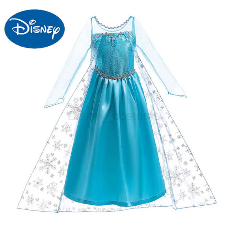 Disney Frozen 2 Snow Queen Elsa Dresses for Girls Costumes Kids Cosplay Halloween Princess Children Gowns Clothing Party Dresses X2504081