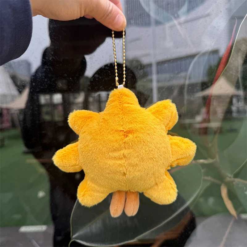 Cute Sunflower Plush Toy Keychain Smile Yellow Pendant Bag Decorative KeychainXJ250409