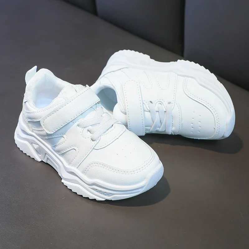 Spring Kids white sneakers casual short chubby compact fashionable boys and girls sneakers 26-37 running fully matched with childrens coaching machine