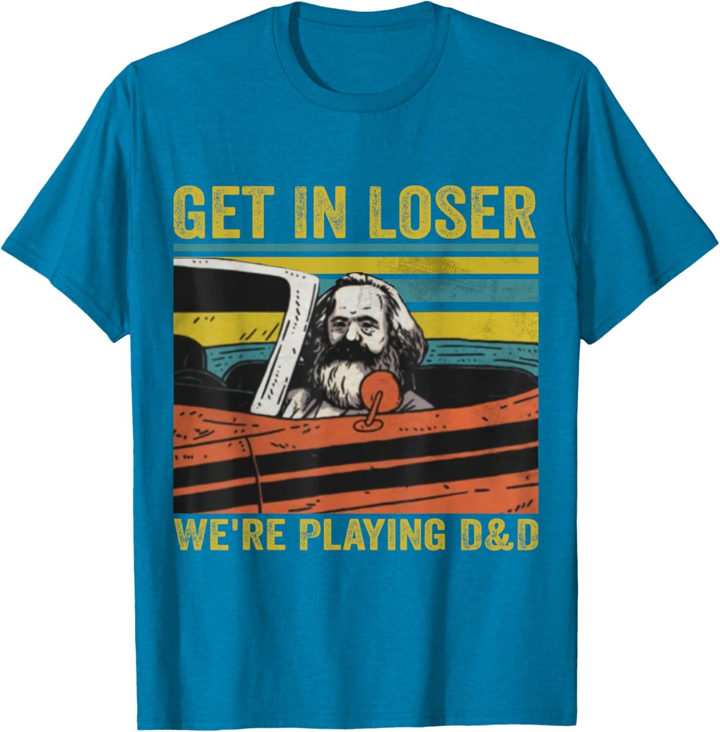 T shirt for Mens Get In Loser Were Playing D&D Vintage Retro Old Man Graphic Tee Casual Tops Clothes Short sleeve cool