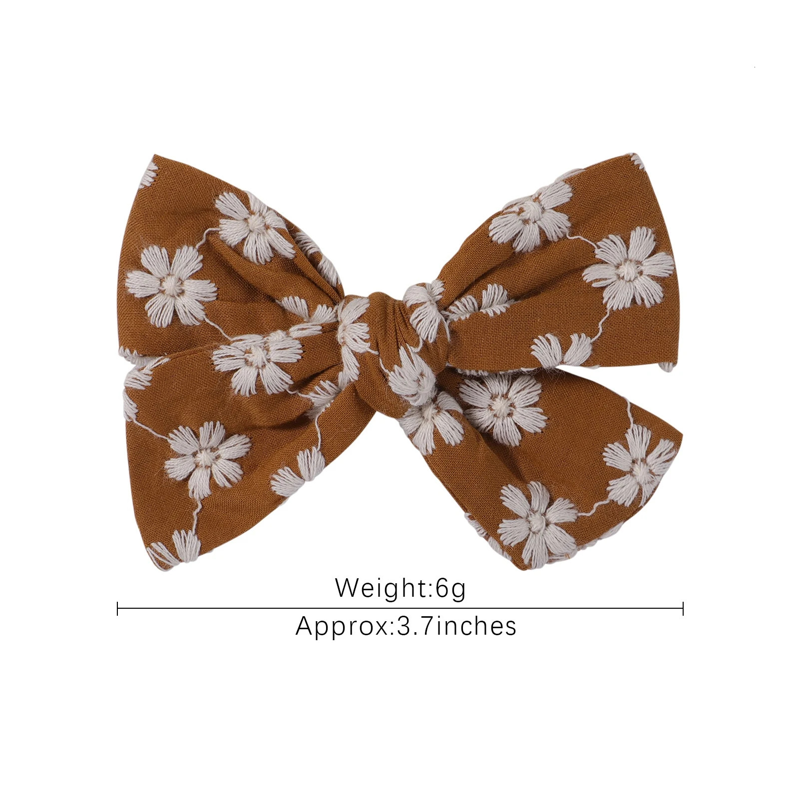 Sweet floral printed bow hair clip suitable for cute baby girls cotton bow hair bucket headband childrens hair accessories 250409