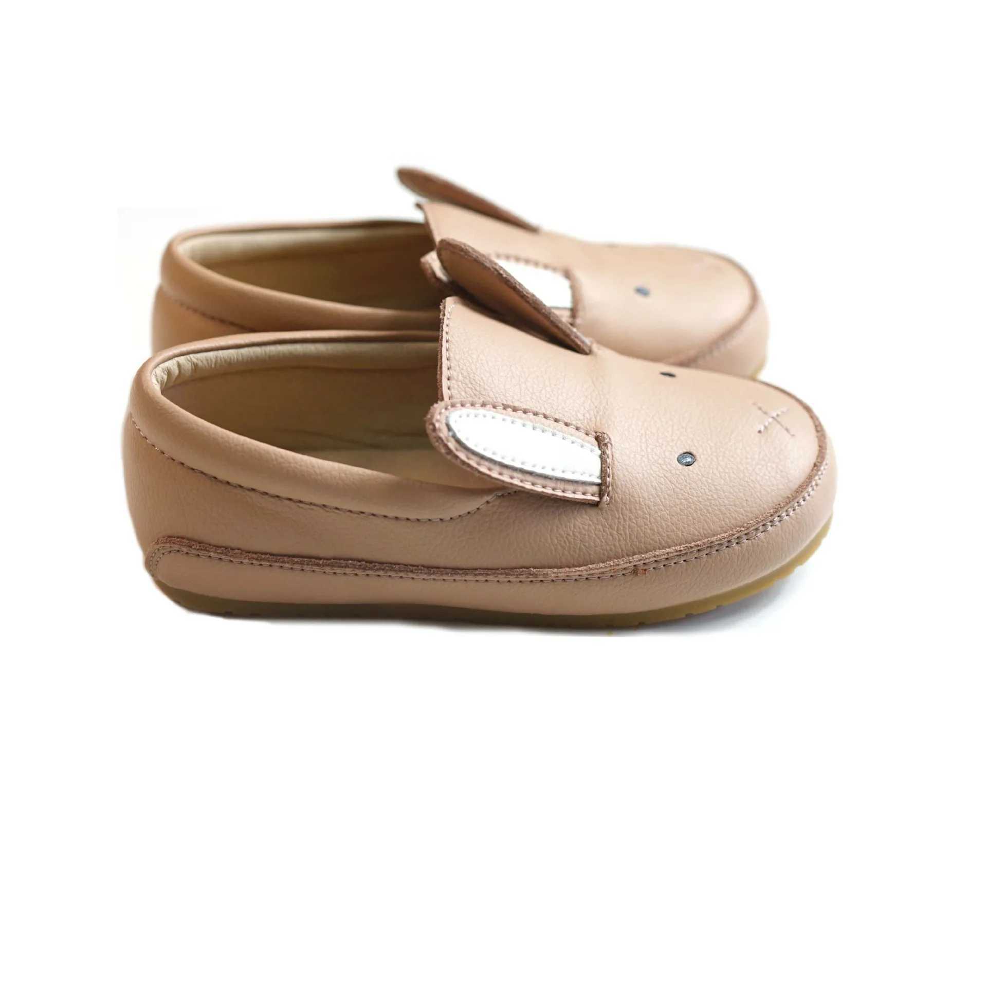 New Cartoon Rabbit Bear Childrens Casual Shoes Leather Fashion Girls Shoes Baby Boys School Apartment X250409