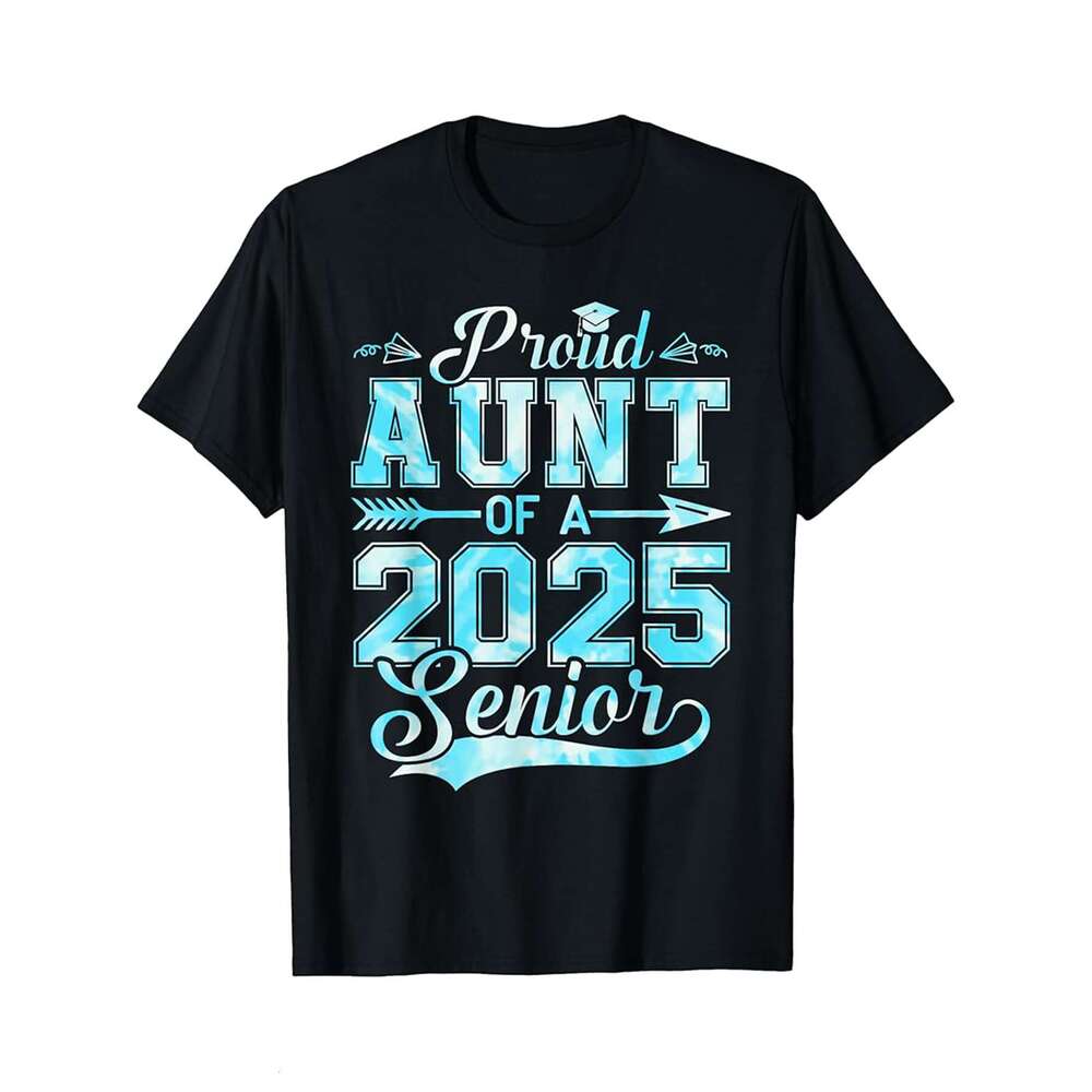 Designer T shirt Proud Aunt Of A 2025 Graduate Class of 2025 Graduation - 220g Tshits